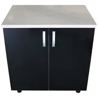 Masca pentru chiuveta cu 2 usi 80 cm Zebra, wenge/Negru lucios, cu blat Travertin, 80 x 85 x 60 cm