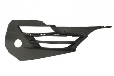 Element bara fata stanga (cu dungi, cu orficii lampa ceata, cu orificii senzori parcare, plastic, negru) potrivit BMW 2 Active Tourer F45, F46 01.18