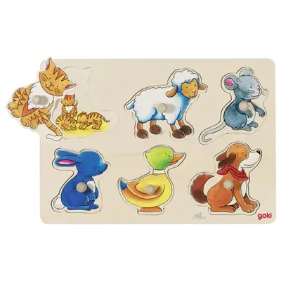 Puzzle 6 piese - Mama si puiul