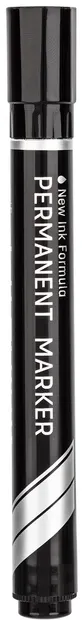 Marker permanent Deli Think - EU10120, varf conic, negru