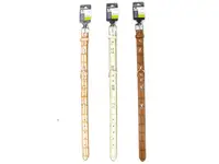 Zgarda caini, roz, cu decor os, 2 cm x 40 cm