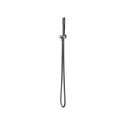 Set de dus cu maner fix si racord, gri metal, Cersanit Zen