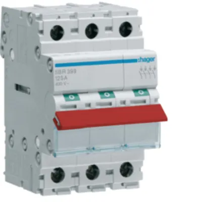 Întrerupător 3P 80A 400V 3M, pârghie roșie
