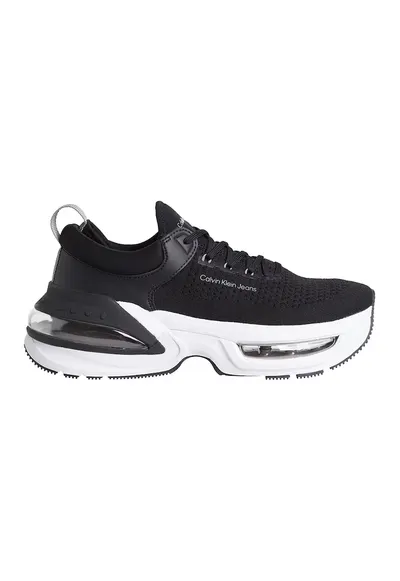 Pantofi sport low-cut cu insertii din material textil - Alb/Negru