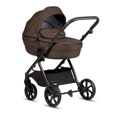 Carucior 2 in 1 Tutis Uno 6+ Tiramissu 147, sezut reversibil, spatar reglabil, cadru din aluminiu, amortizoare, roti cu blocare, greutate admisa 22 kg