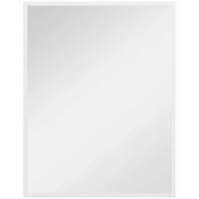 HOMCOM Oglindă Dreptunghiulară de Baie 70x90 cm Oglindă de Perete Decorativă pentru Living Antreu Hol Orizontală sau Verticală Albă | Aosom Romania