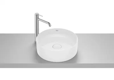Lavoar Roca Terra A32787N000, montare pe blat, 39 cm, FineCeramic, Alb