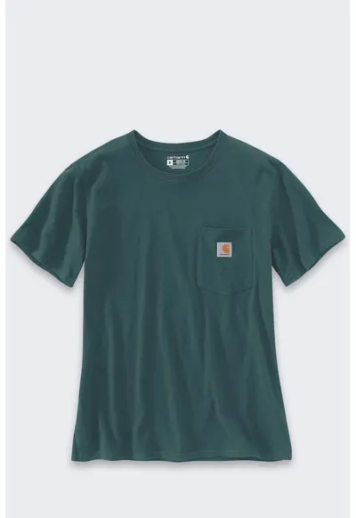 Tricou Iconic WK87 - bumbac - croiala lejera - buzunar - verde - Verde