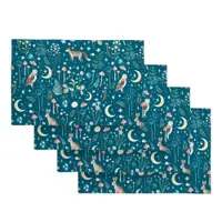 Suporturi pentru farfurii 4 buc. din material textil 30x46 cm Enchanted Twilight Animals – Catherine Lansfield