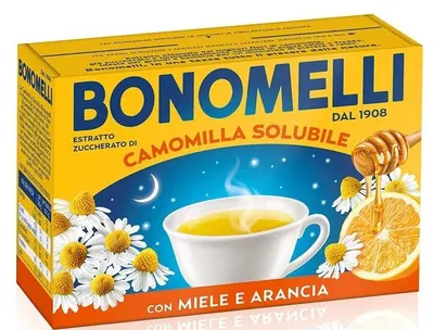 Băutură instant cu mușețel, miere și portocală, 16 pliculețe, Bonomelli