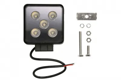 Lumina lucru (LED, 12 24 30V, 12W, 1000lm, numar diode: 5x3W, inaltime: 109mm, latime: 109mm, adancime: 50mm, lungime cablu: 0,45m, lumina dispersata)