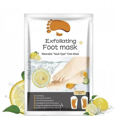Masca Exfolianta pentru Picioare tip Soseta cu Lamaie, Reparare Profunda