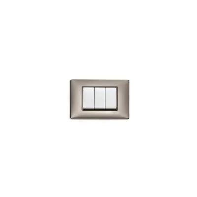 Placa ornament 2 module Vimar(Planametal pearl nickel