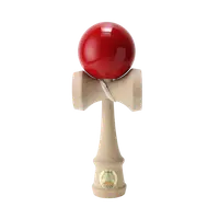 Joc de indemanare din lemn Kendama Ozora, 18 cm - Rosu