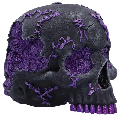 Statuetă Nemesis Now Adult: Gothic - Rose Geode Skull, 15 cm
