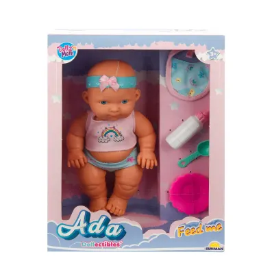 Papusa bebelus Ada, Dollz n More, La masa, 23 cm, Roz