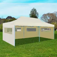 Gossi cort de petrecere pliabil pop-up, crem, 3 x 6 m