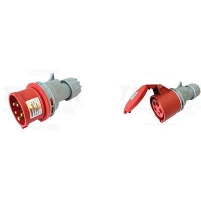 Pachet Fisa si Priza Industriala 400V 16A IP44 cu Presetupa Externa - Conexiuni Trifazate Complete si Sigure