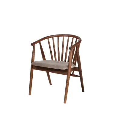 Scaun ALBERO48, nuc + bej, 55x47x77 cm