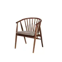 Scaun ALBERO48, nuc + bej, 55x47x77 cm