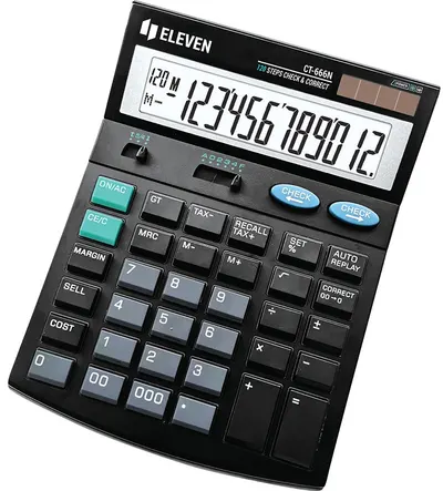 Calculator Eleven - CT-666N, de birou, 12 cifre, negru
