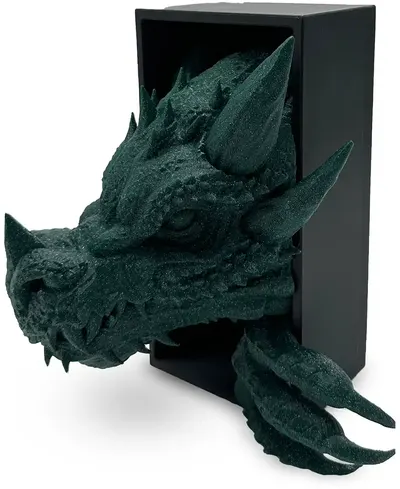 Print 3D de la 3D Morph Lab - Book nook, Dragon head, verde, cosmic