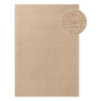 Covor în culoare naturală țesut manual din lână 140x200 cm Puristic Knots – Elle Decoration