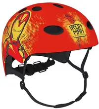 Cască de bicicletă pentru copii și skateboard BIKE SPORT - Iron Man, roşu