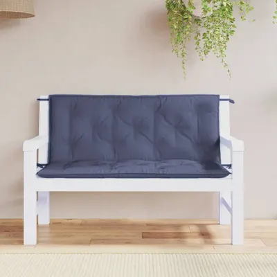 vidaXL Perne bancă de grădină 2buc. bleumarin 120x50x7cm textil oxford