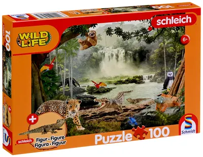 Puzzle pentru copii Schmidt din 100 piese - În pădurea tropicală