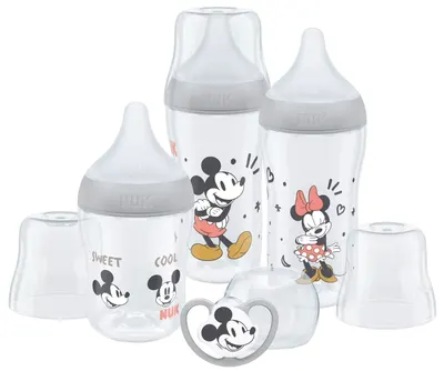 Kit de pornire din 4 piese Nuk Perfect Match - Temperature Control, Mickey