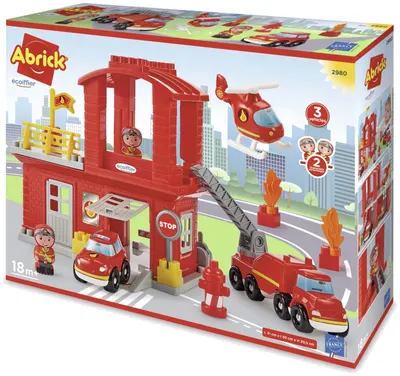 Set joc Ecoiffier Abrick - Stația de pompieri