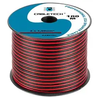Cablu difuzor CCA, 2 x 1 mm2, culoare negru-rosu, Rola 100 m KAB0391