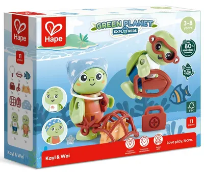 Set figurine din lemn HaPe International - Cale și Way