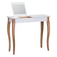 Măsuță de toaletă cu oglindă Ragaba Dressing Table, lungime 85 cm, alb
