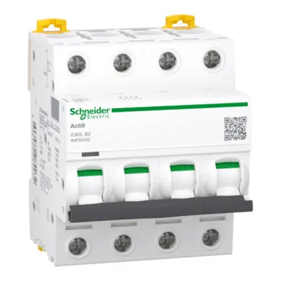 Acti9 Ic60L, Intreruptor Automat Miniatura, 4P, 2A, curba B