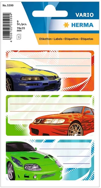 Etichete școlare Herma - Tuning, 9 buc