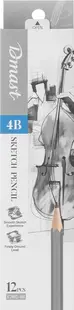 Set de creioane din grafit Deli Dmast - 4B, 12 buc