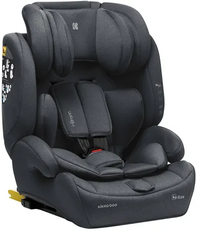Scaun auto KikkaBoo - i-Bronn, IsoFix, i-Size, 76-150 cm, gri