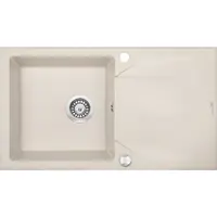Chiuveta bucatarie compozit cu picurator bej mat 78 cm Deante Evora
