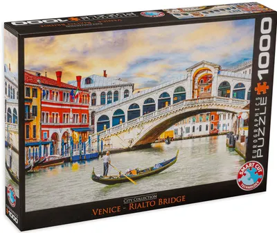 Puzzle Eurographics din 1000 de piese - Podul Rialto, Venetia
