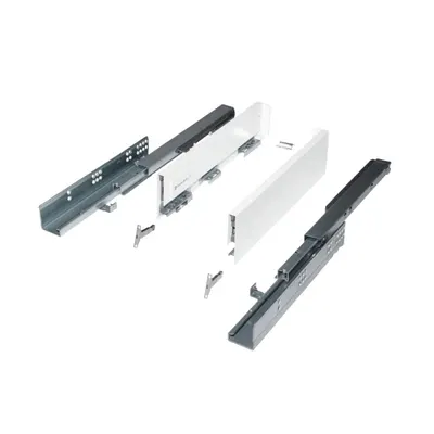 Glisiera Idealbox Slim, L450 mm, H88 mm, pentru Placa de 18 mm, Finisaj Antracit