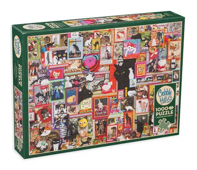 Puzzle Cobble Hill din 1000 de piese - Tablouri cu pisici