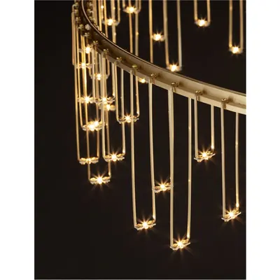 Lampa suspendata STELLAR Mat Alama aurie Csusru LED 36W 220-240V 3115Lm 3000K IP20 Triac Dimabil