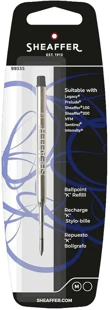Reîncărcător pentru pix Sheaffer K Style - Negru, M