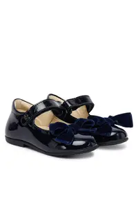 piele naturala - Negru/Bleumarin