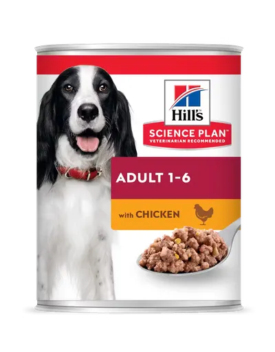 Hrana umeda caini, Hill's Science Plan Canine Adult Chicken, 370 g