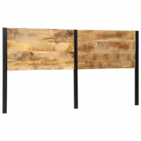 Gossi tablie de pat 200 cm lemn masiv de mango si fier