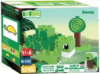 constructor 2 în 1 BioBuddi - Țestoasa, 12 piese