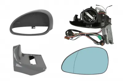 Oglinda stanga electrica, asferic, incalzita, albastra, grunduita, pliabila electric CITROEN C4 intre 2004-2010